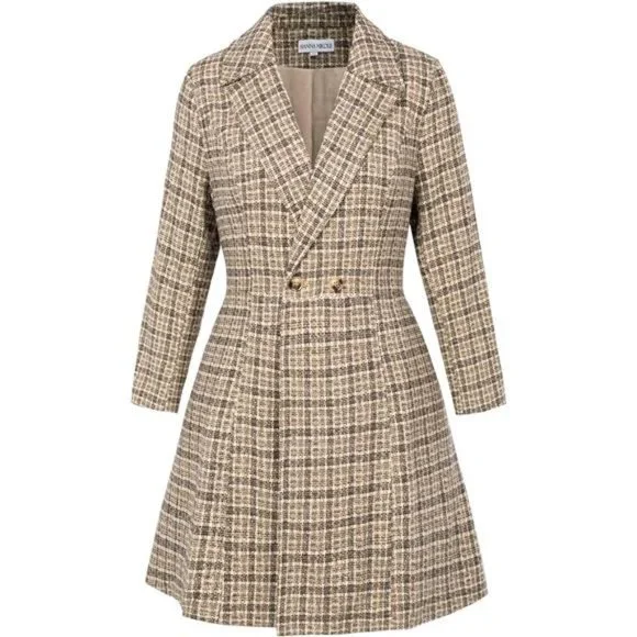 Jackets & Coats | Womens Plus Size Wool Dress Coat Double Breasted Pea Coats  Long Trench Coat | Poshmark